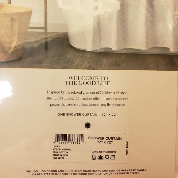 UGG Bath Ugg Jules 0 Cotton Jules Shower Curtain Poshmark